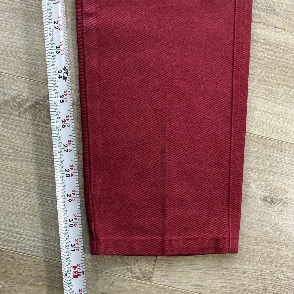 Vintage Marithe Girbaud Francois Size 7/8 Red High-Rise Tapered Jeans 90s - Picture 12 of 14